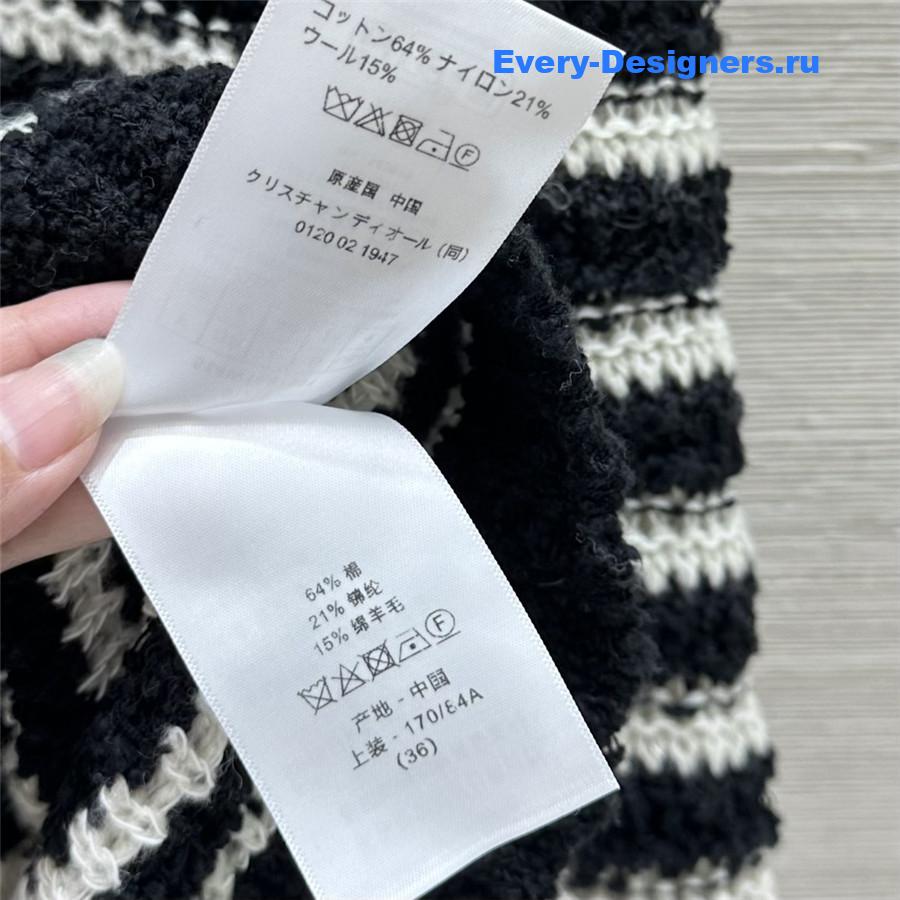 D10r marinière blended cardigan in black