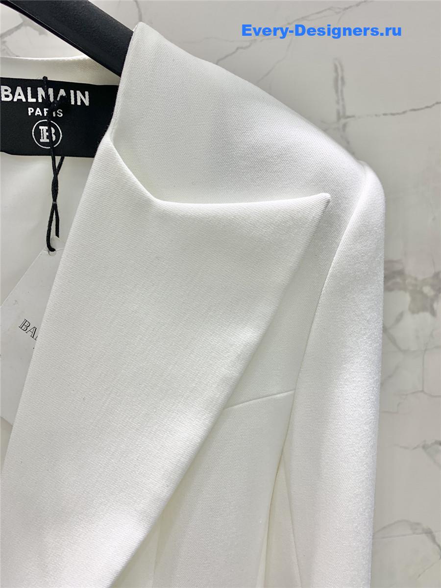 Balmain grained wool skirt suit