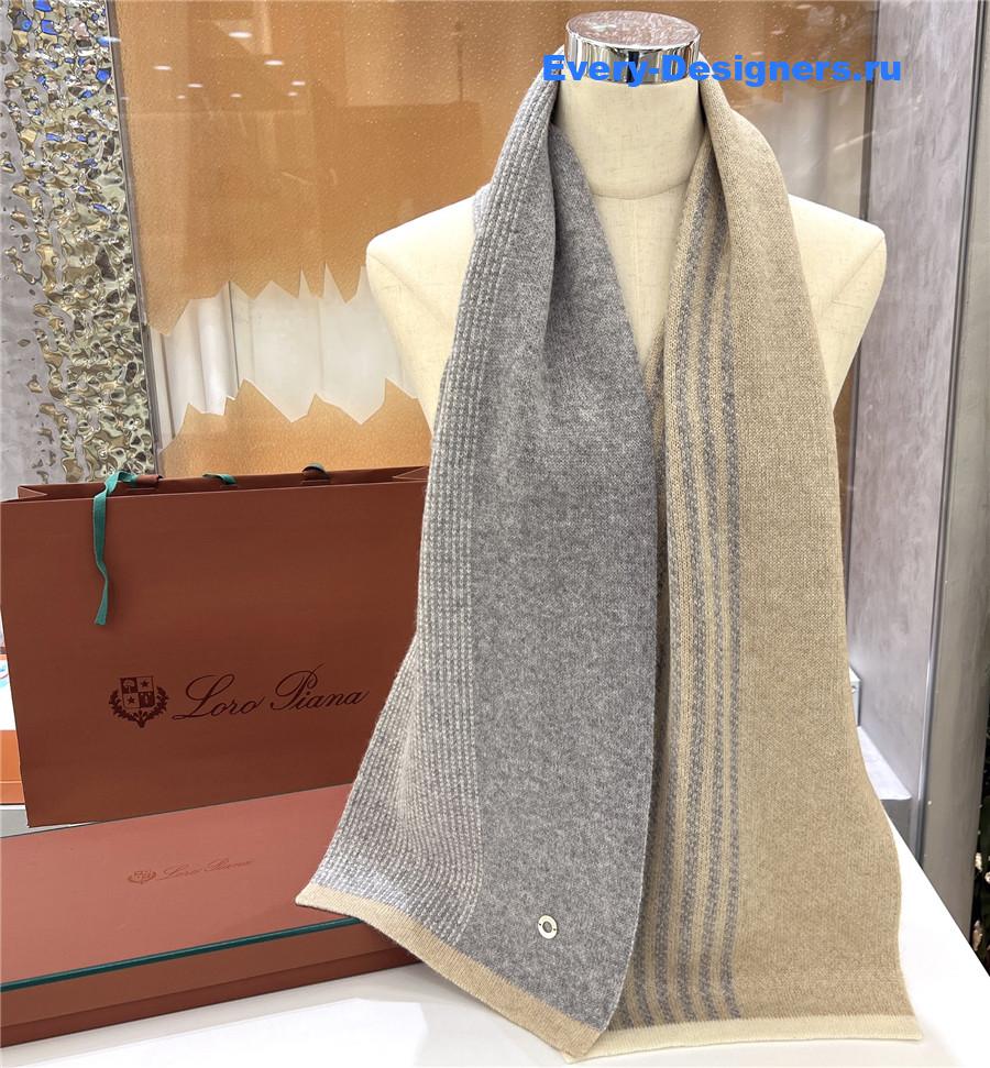 L0r0 P1ana pure cashmere colorblock long scarf
