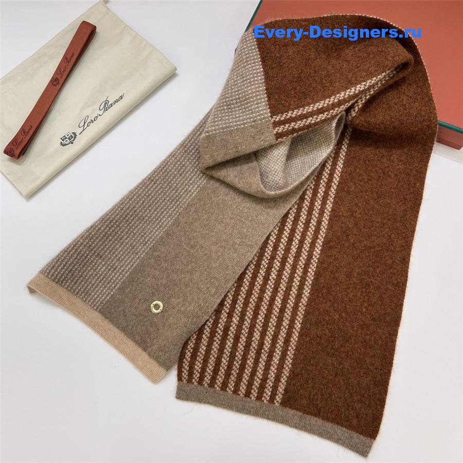 L0r0 P1ana pure cashmere colorblock long scarf
