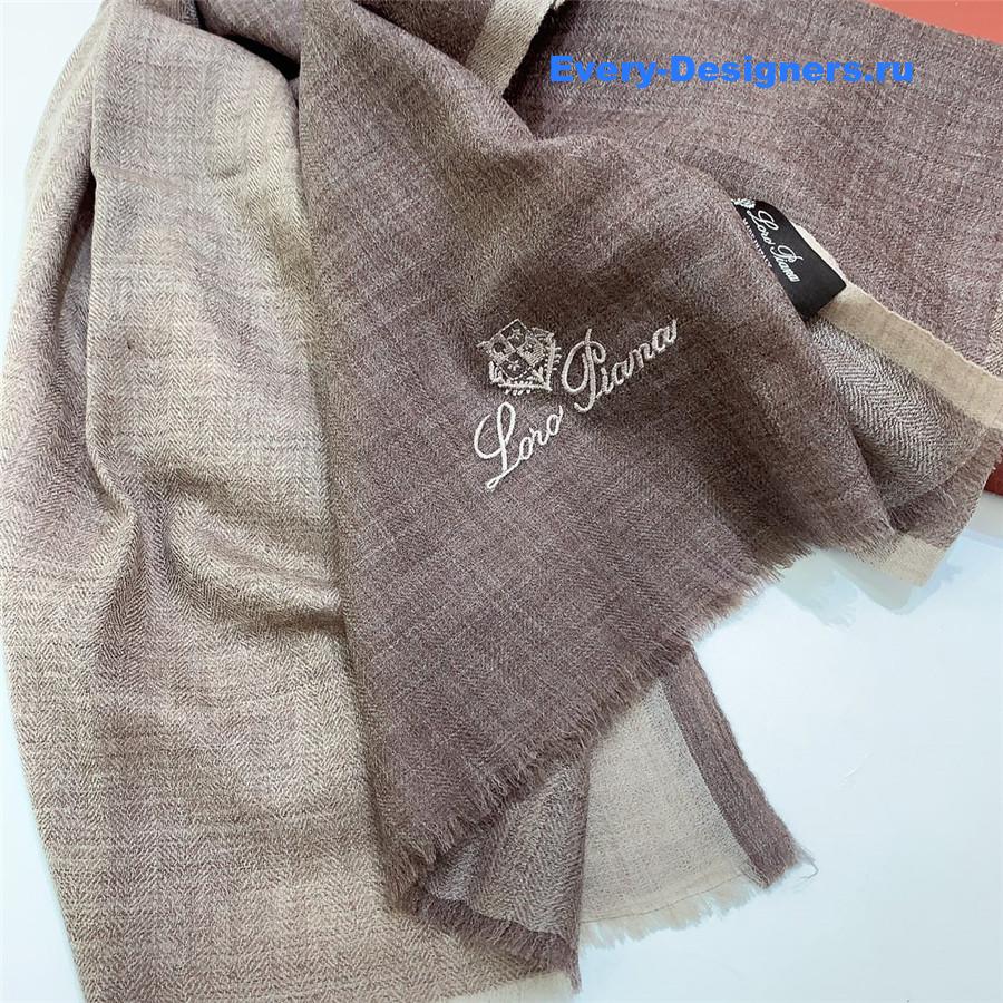 L0r0 P1ana ring velvet colorblock long scarf
