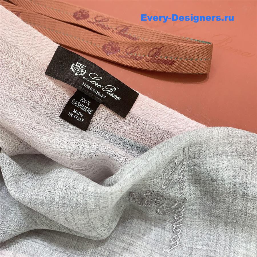 L0r0 P1ana ring velvet colorblock long scarf