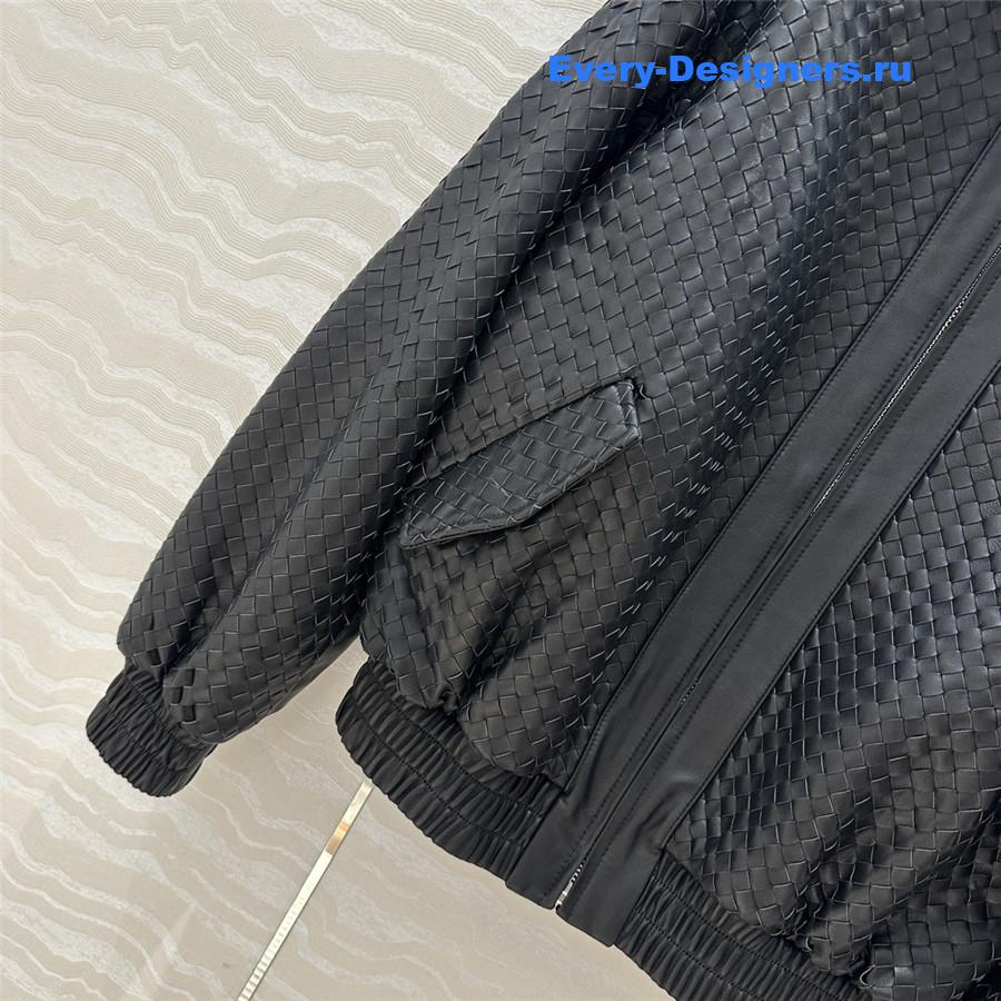 b0tt*ga Ven*ta woven vintage leather jacket