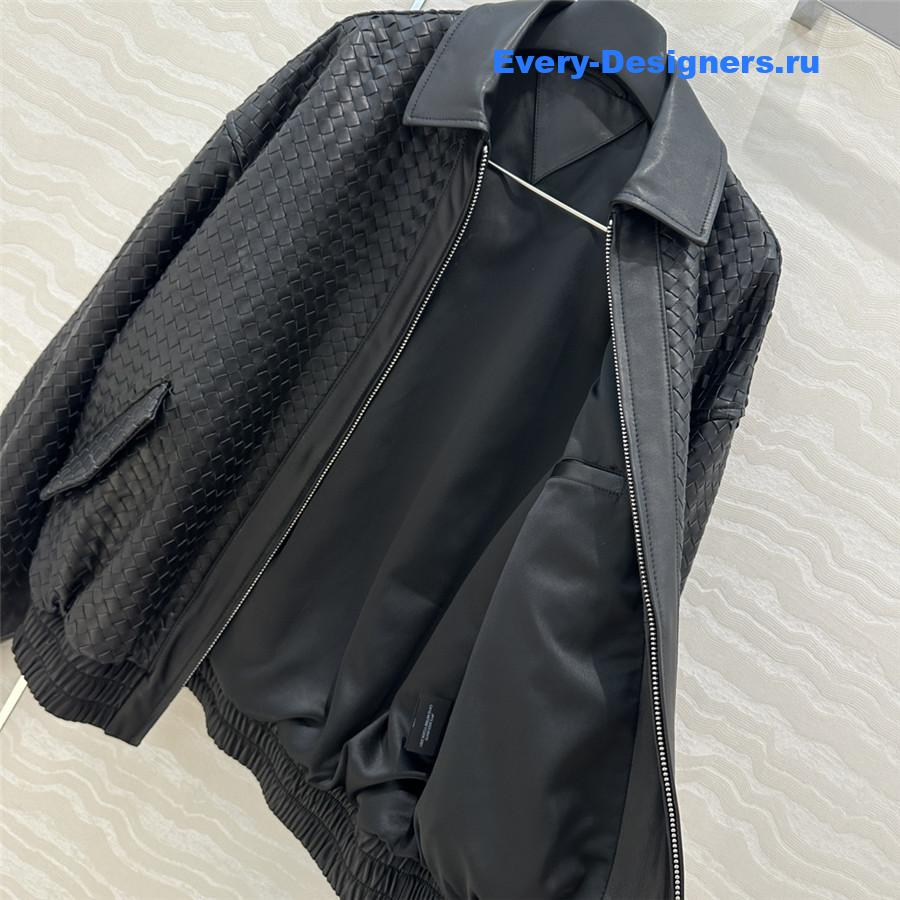 b0tt*ga Ven*ta woven vintage leather jacket