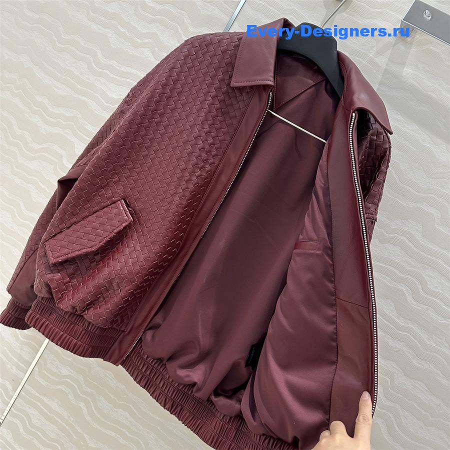 b0tt*ga Ven*ta woven vintage leather jacket
