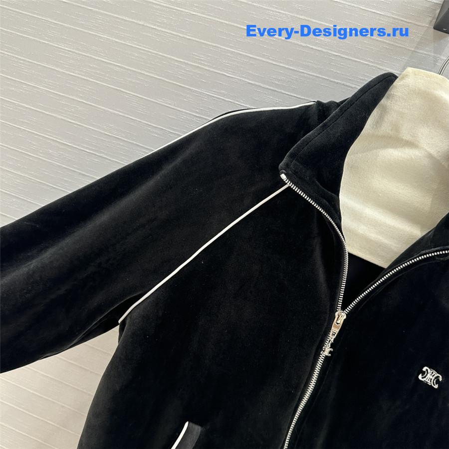 Ce1i*e preppy velvet tracksuit