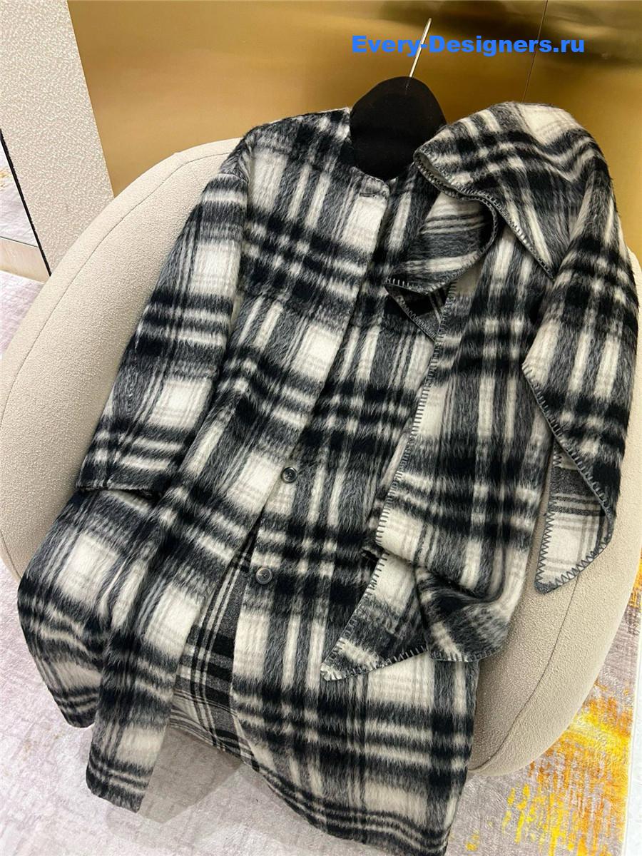 L0ew* classic check coat