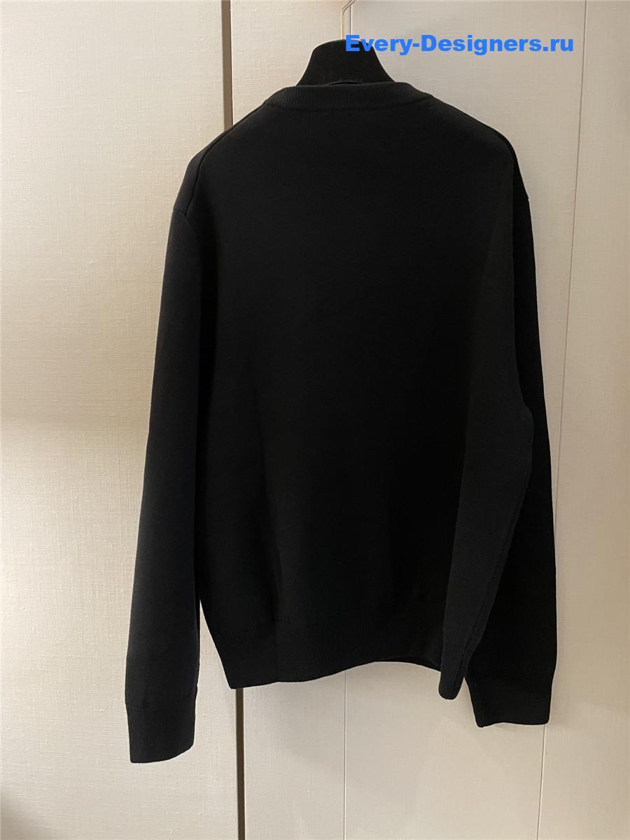 D10r brush logo knit sweater black