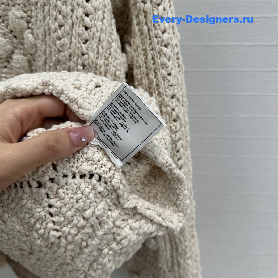 Ch**el crochet embossed cardigan