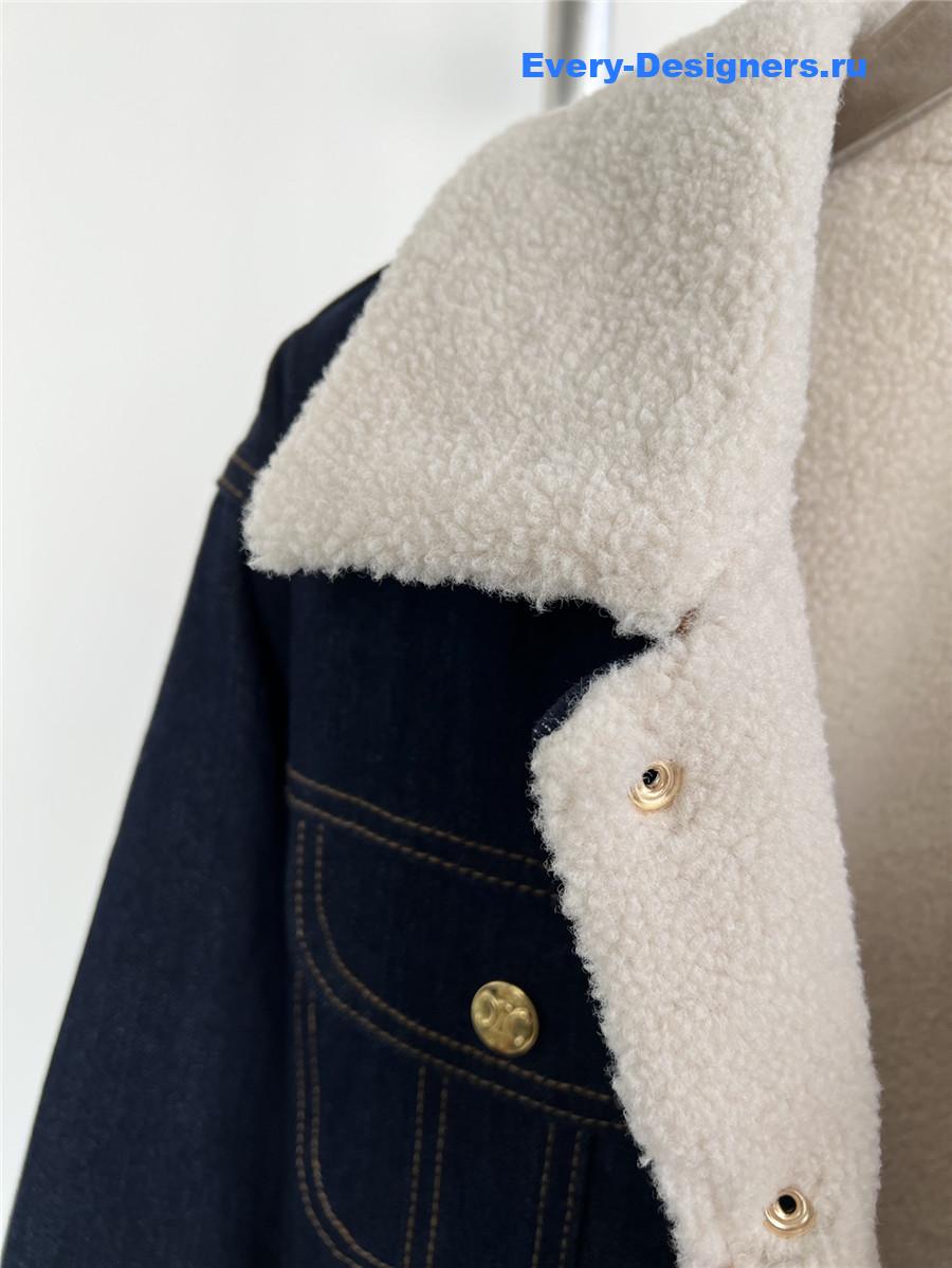 Ce1i*e sherpa denim jacket