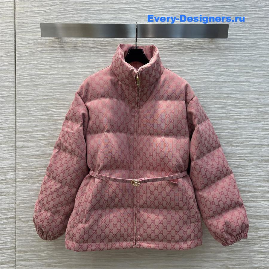 Gvc*1 monogram stand collar down jacket