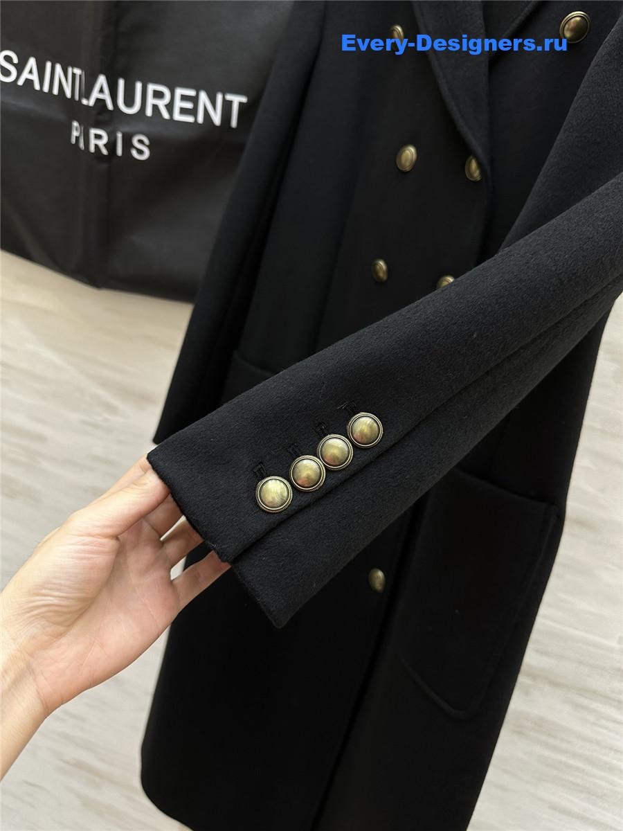 Y51 wool nylon long coat