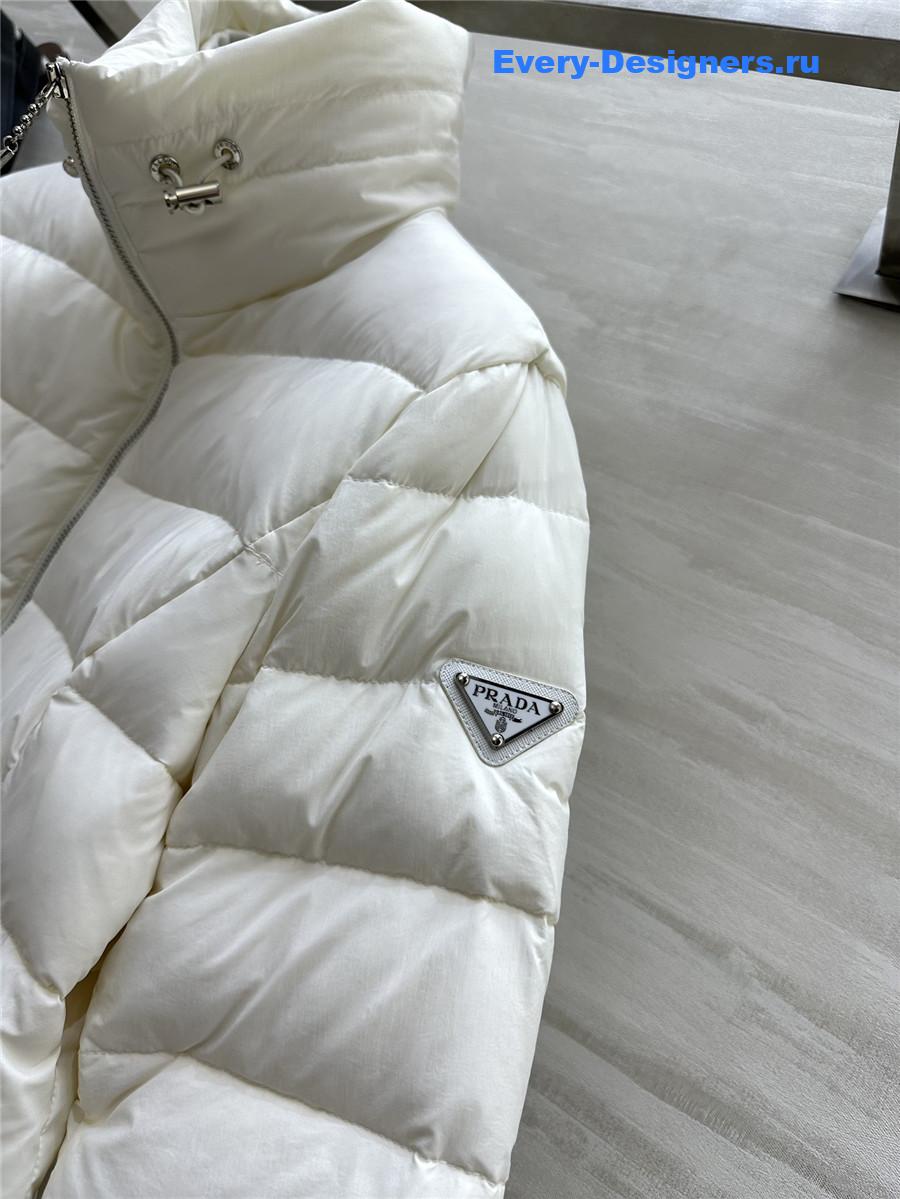 Pra*a stand collar midi down jacket