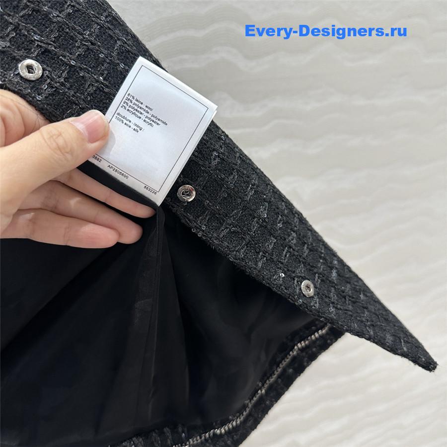 Ch**el check soft tweed jacket