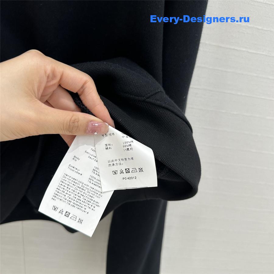 A1exa*der wang oversize logo hoodie black
