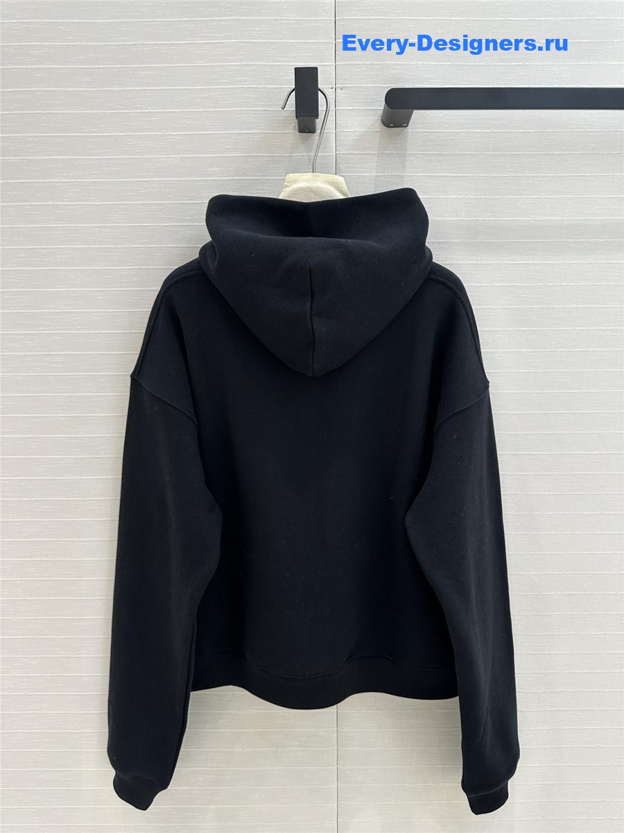 A1exa*der wang oversize logo hoodie black