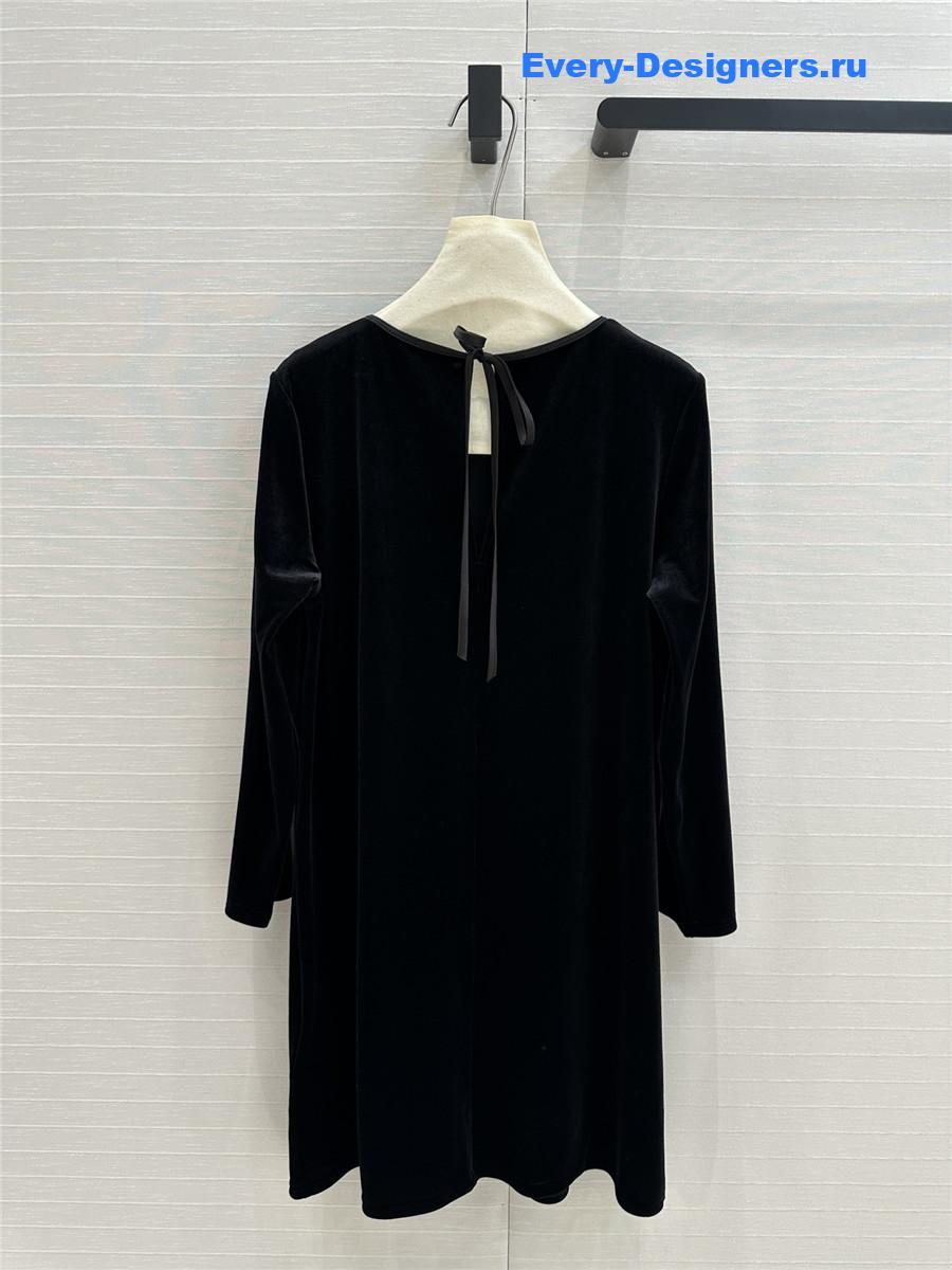 M1um1u velvet label embroidered dress