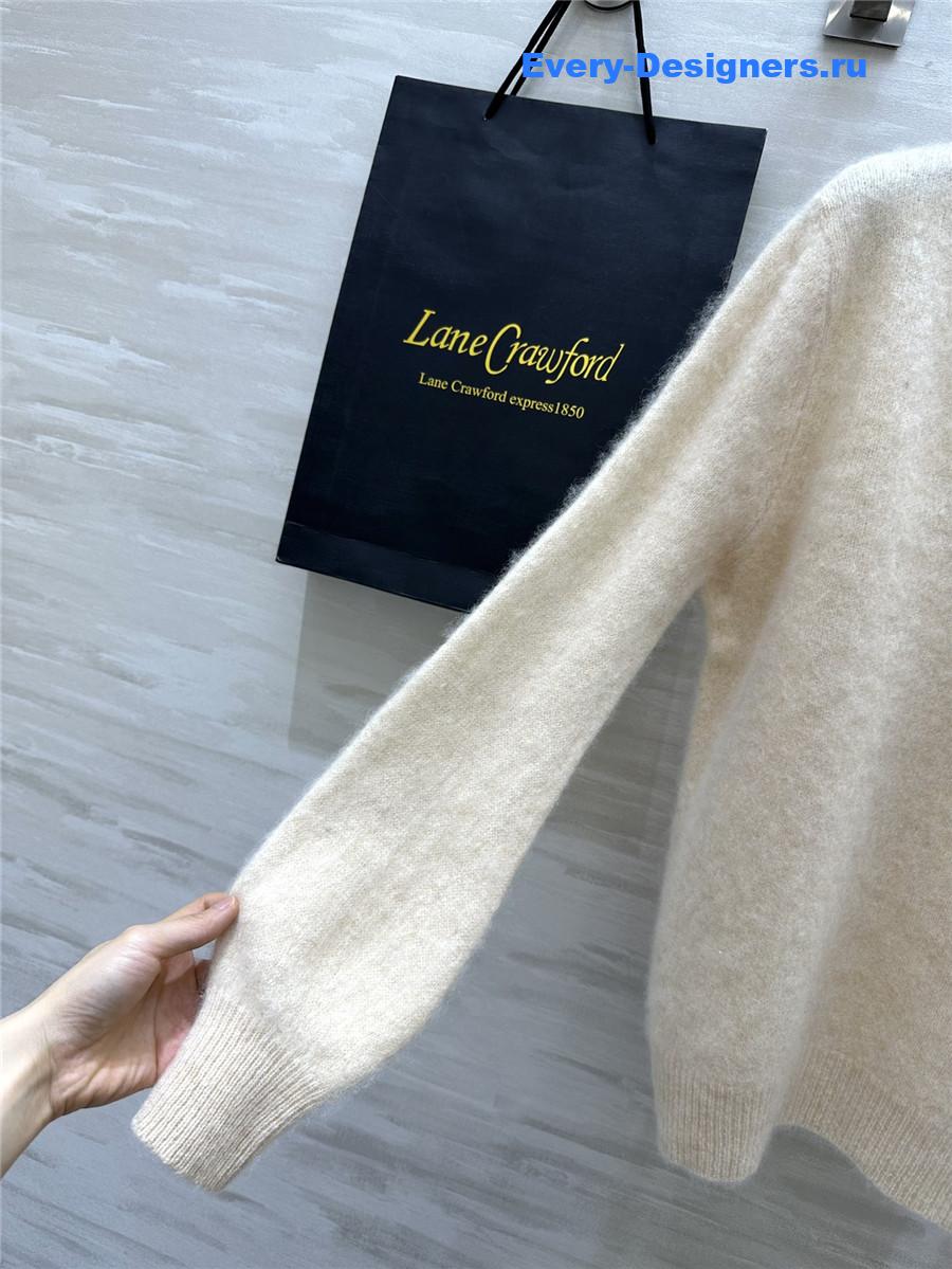 Jil Sander V-Neck Cashmere Sweater Lemon