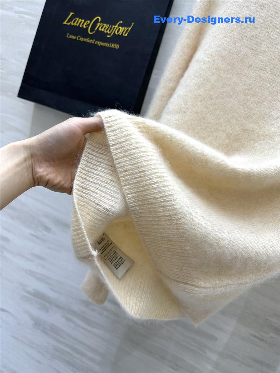 Jil Sander V-Neck Cashmere Sweater Lemon