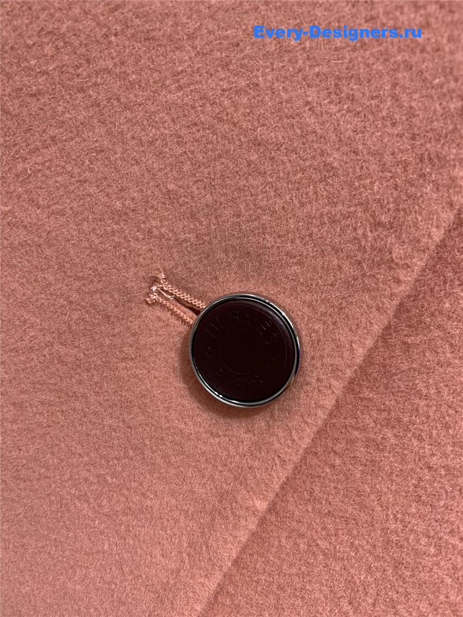 H**me5 pink cashmere coat with belt