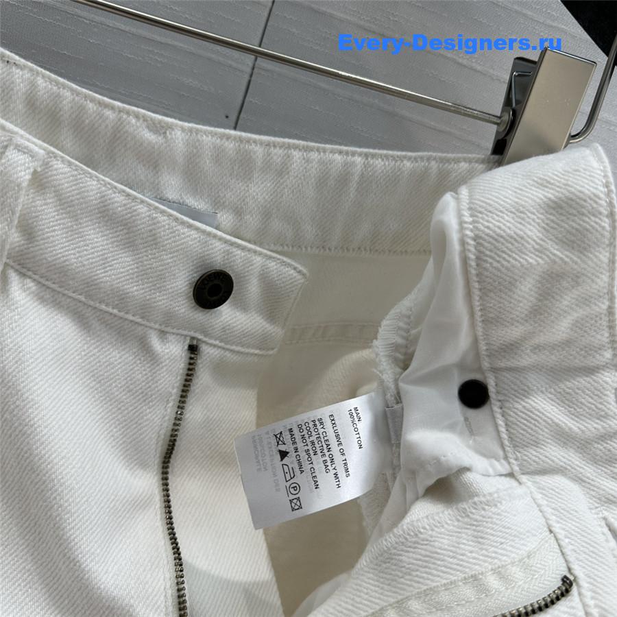 L0ew* denim sickle jeans