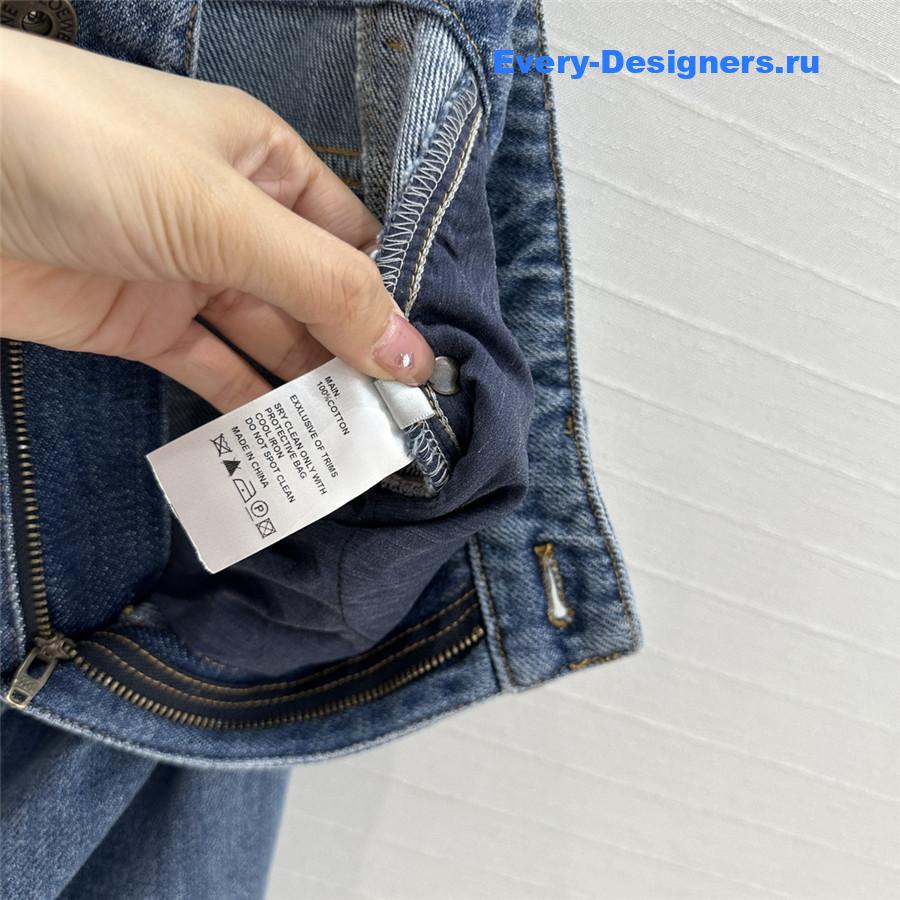 L0ew* denim sickle jeans