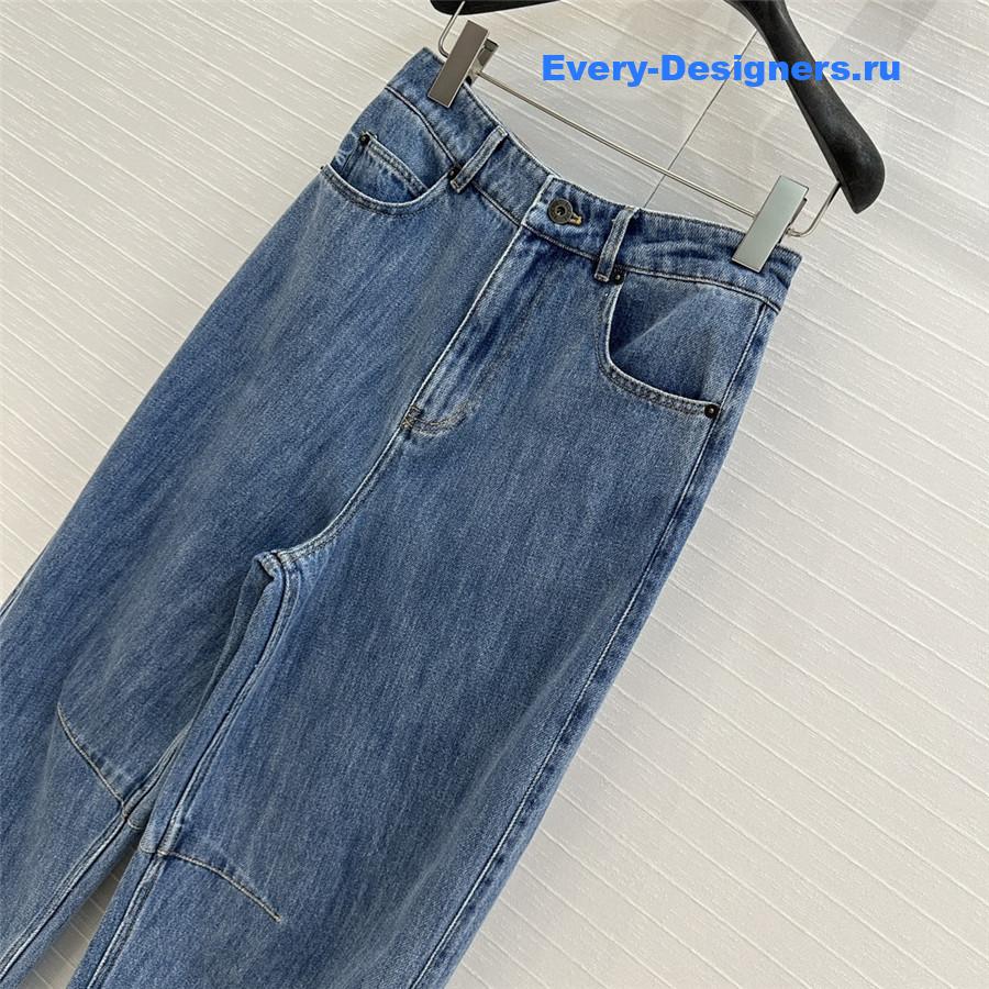 L0ew* denim sickle jeans
