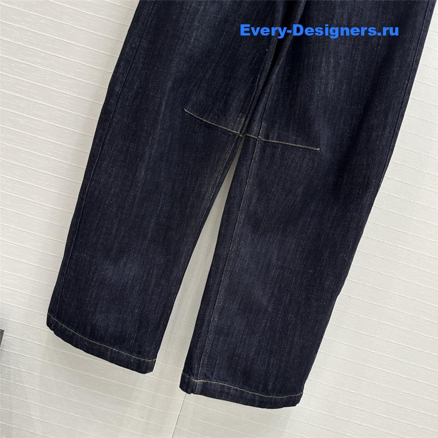 L0ew* denim sickle jeans