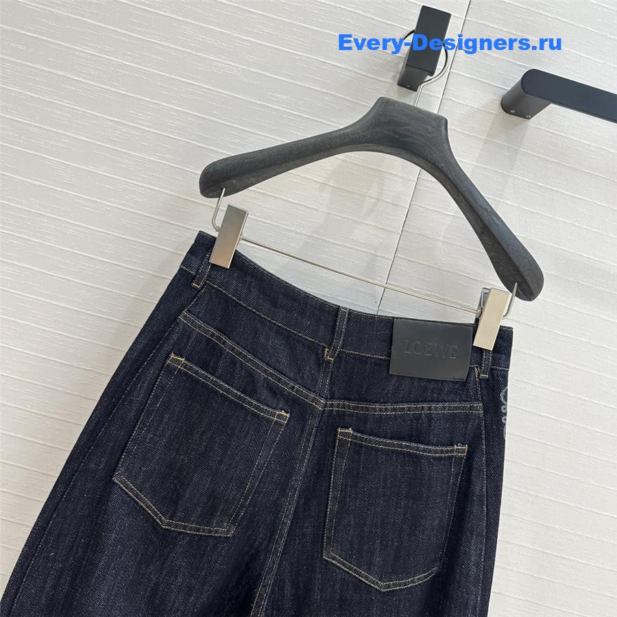 L0ew* denim sickle jeans