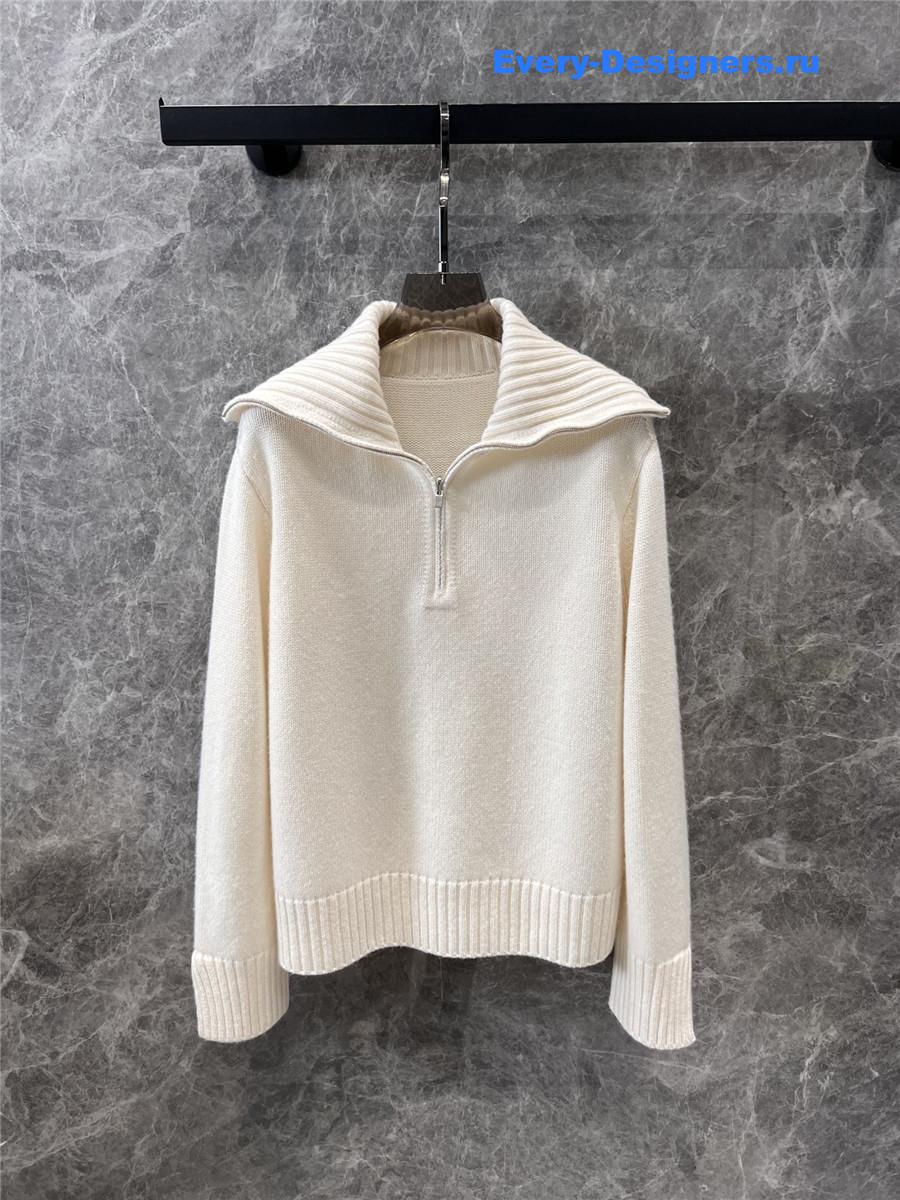 L0r0 P1ana parksville half-zip sweater white