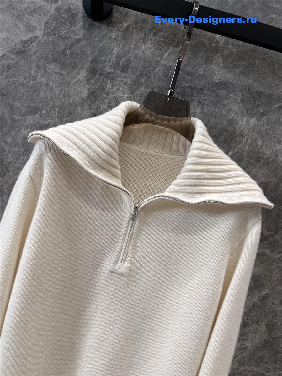 L0r0 P1ana parksville half-zip sweater white