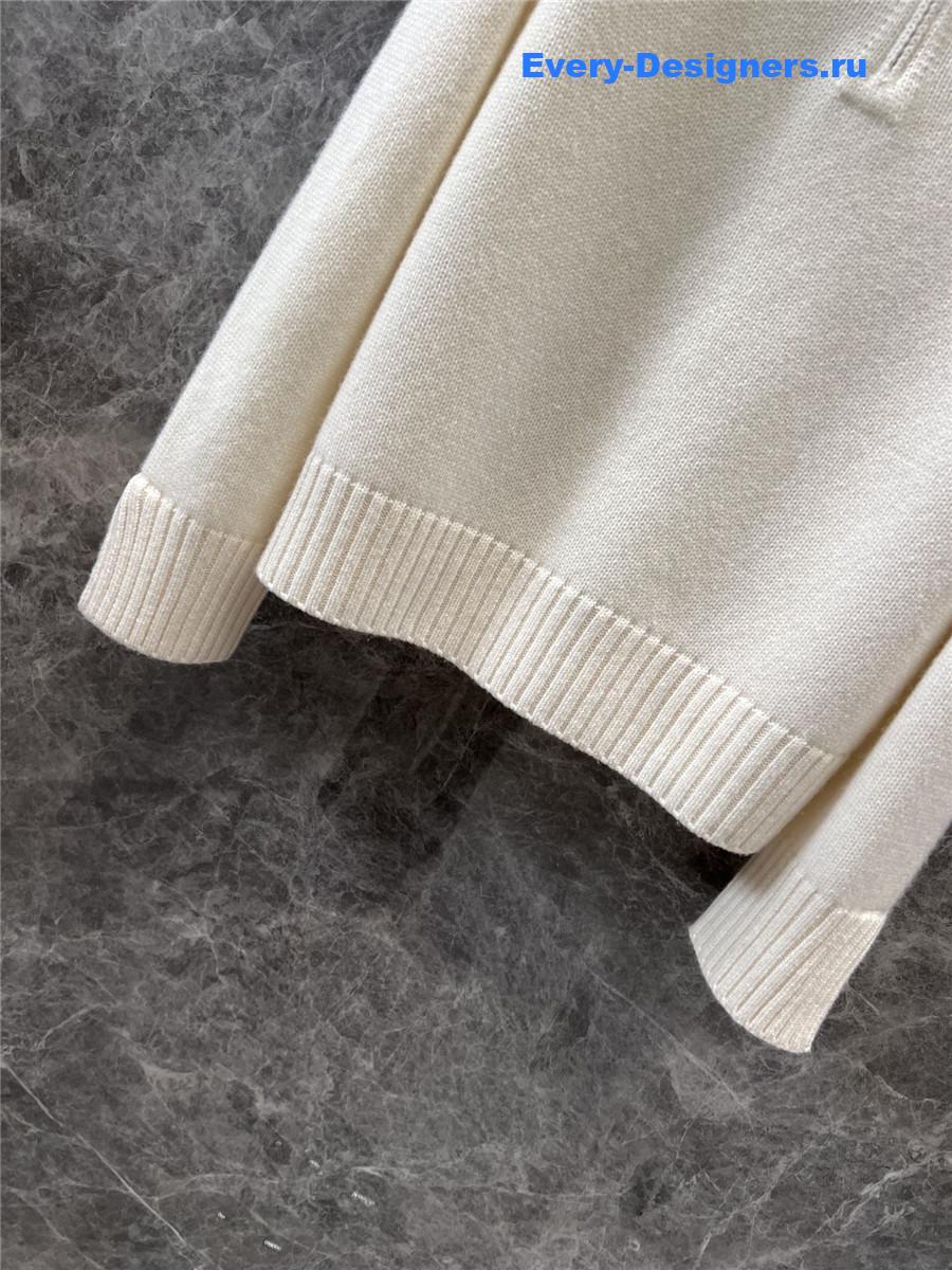 L0r0 P1ana parksville half-zip sweater white