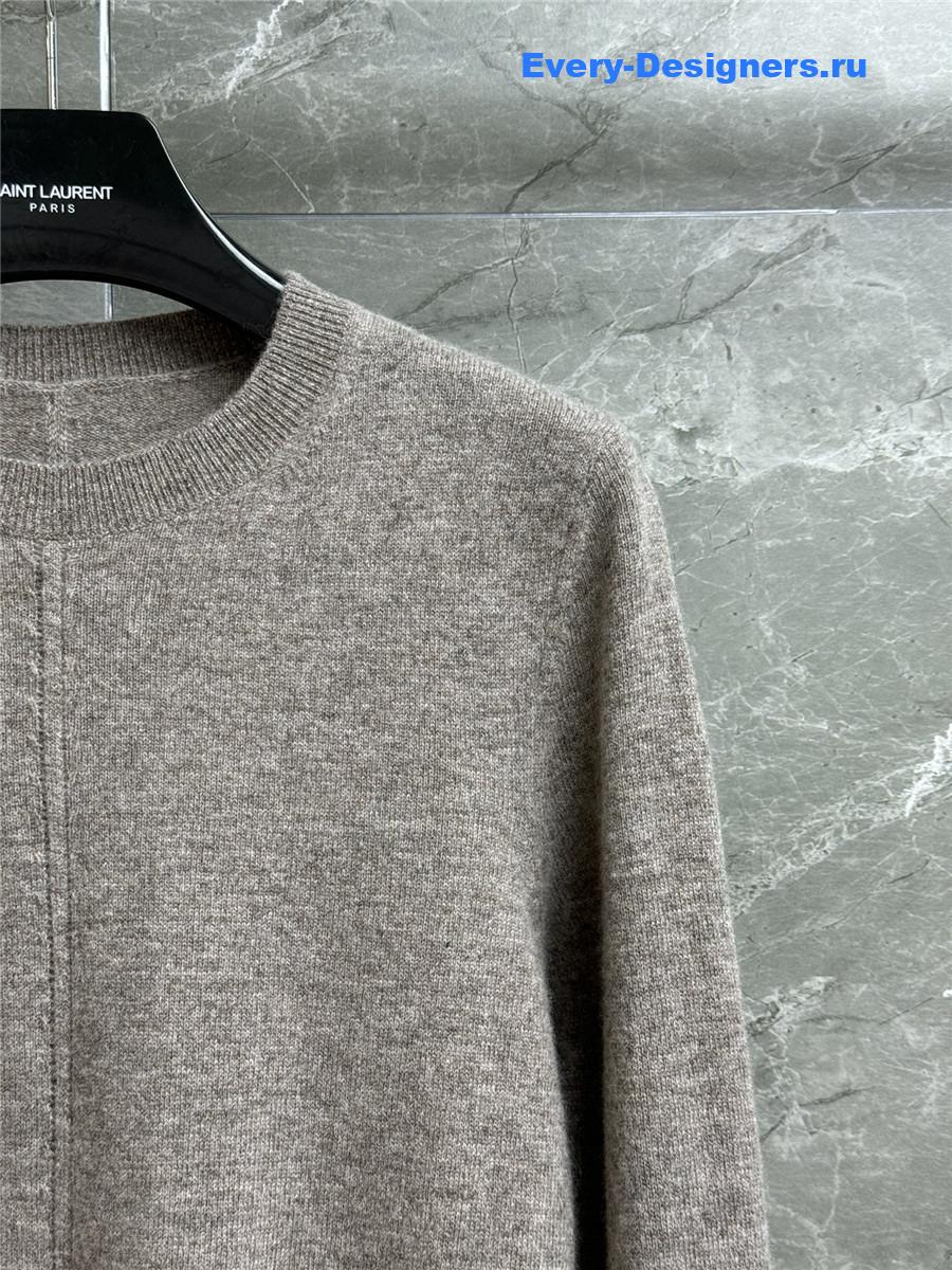 Y51 openwork cashmere sweater taupe