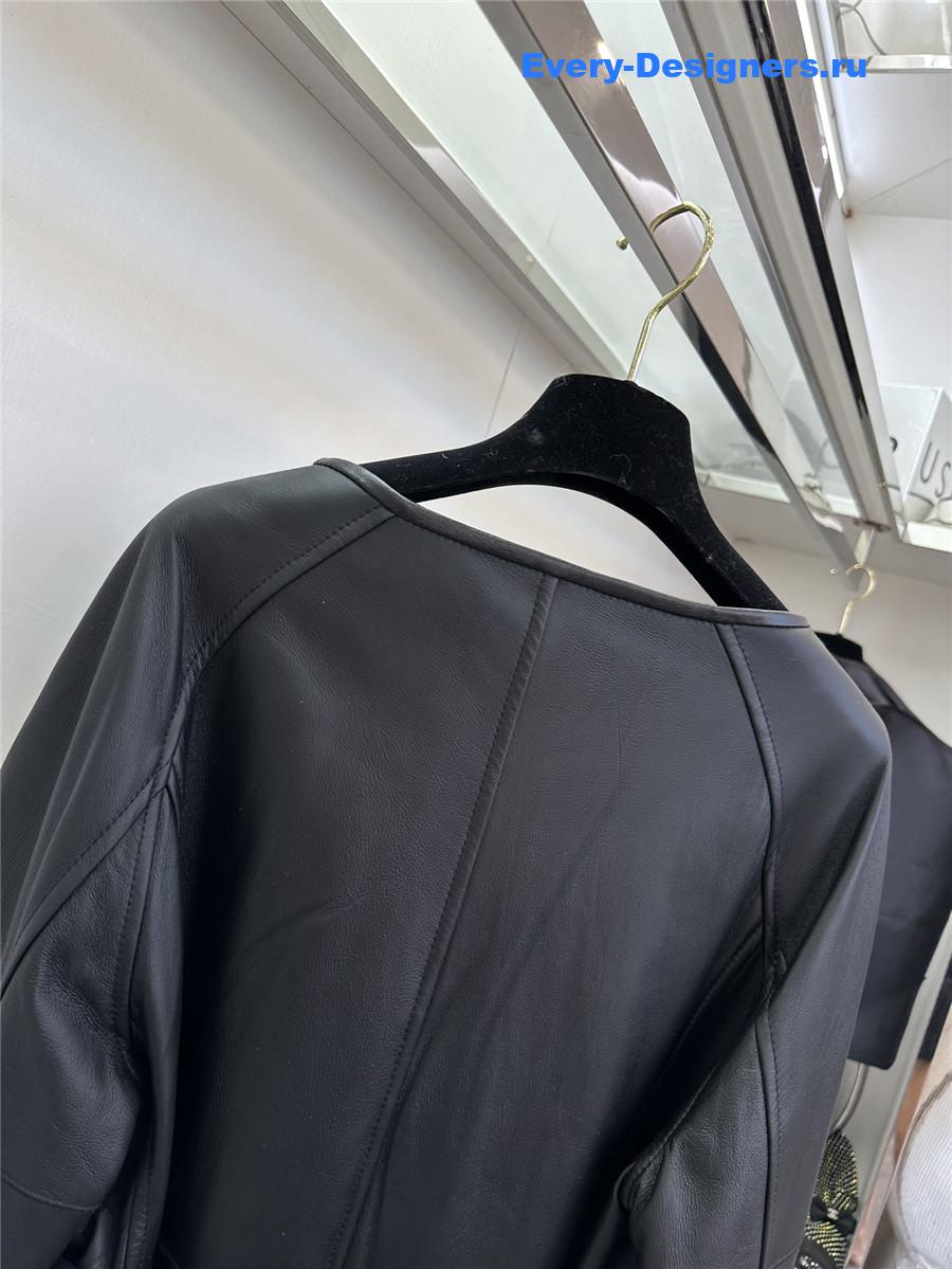 L0ew* mid-length sheepskin coat