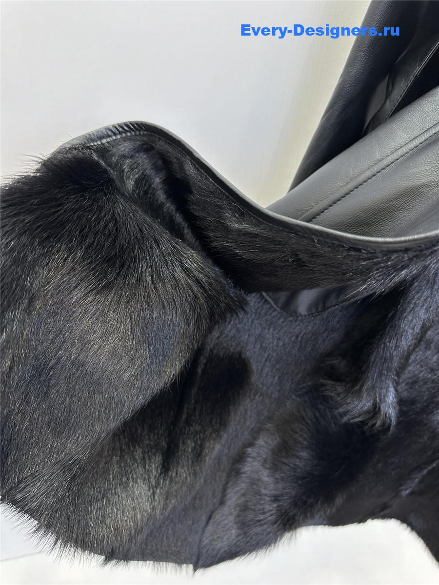 L0ew* mid-length sheepskin coat