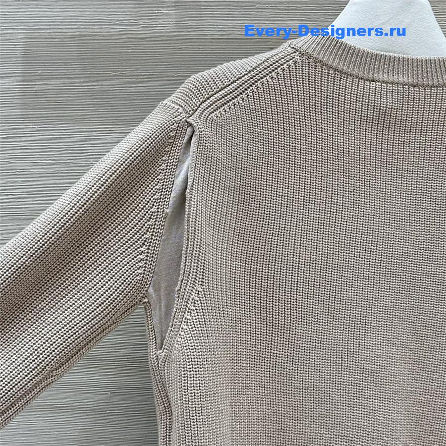 F**di waffle wool sweater beige