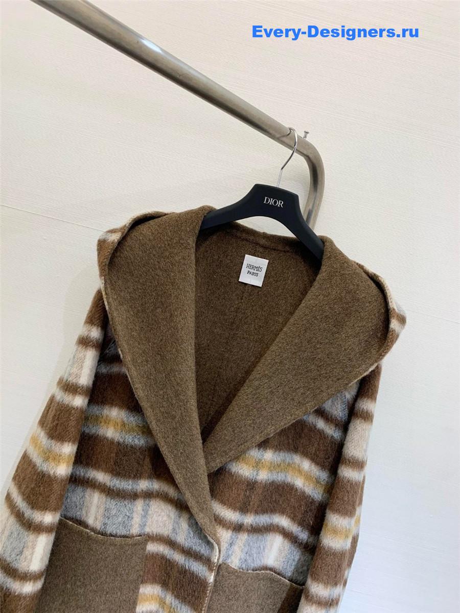H**me5 hooded wool coat