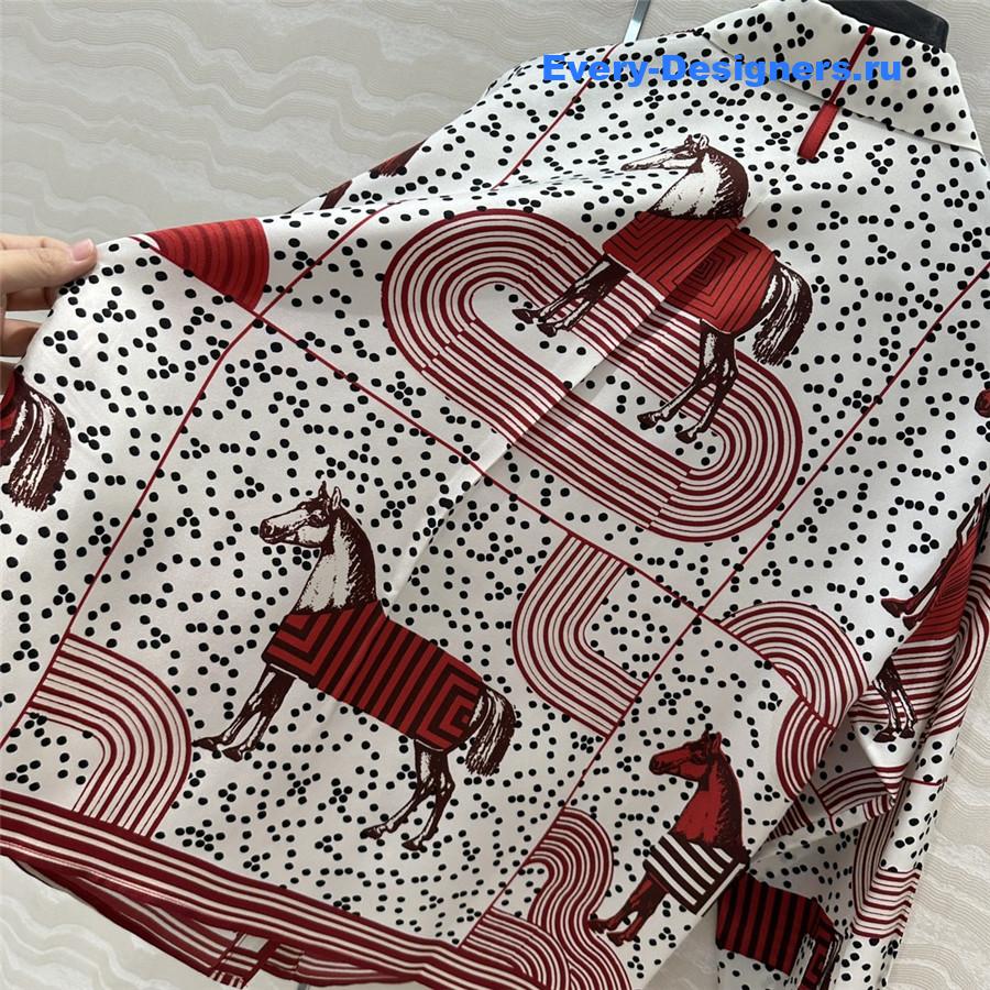 H**me5 printed silk shirt