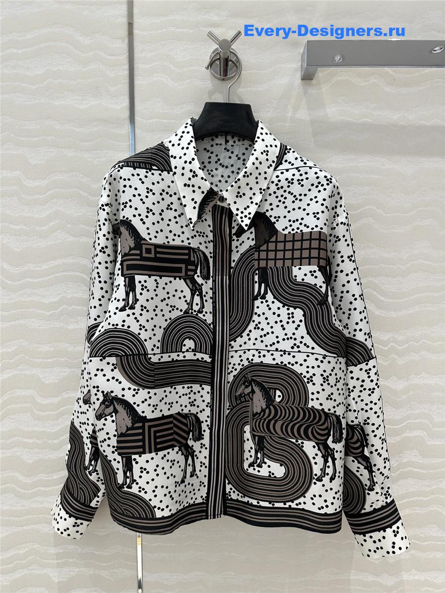H**me5 printed silk shirt