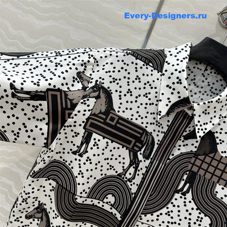 H**me5 printed silk shirt
