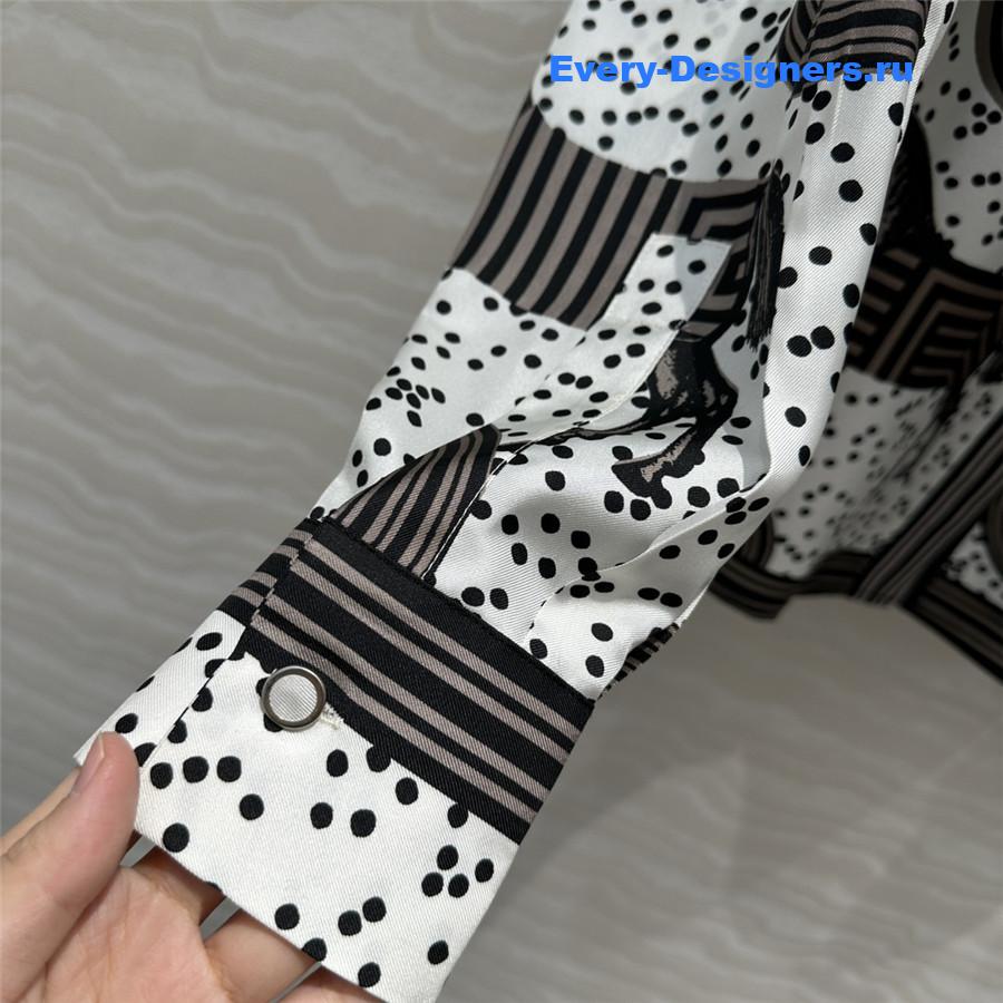 H**me5 printed silk shirt