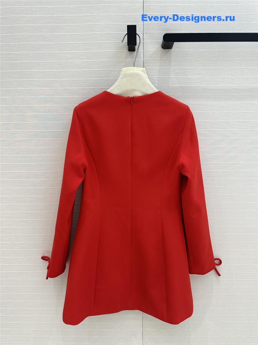 Va1e*ntin0 bow long sleeve dress