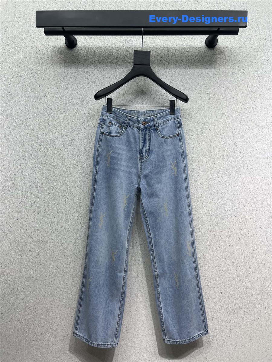 Y51 straight denim trousers