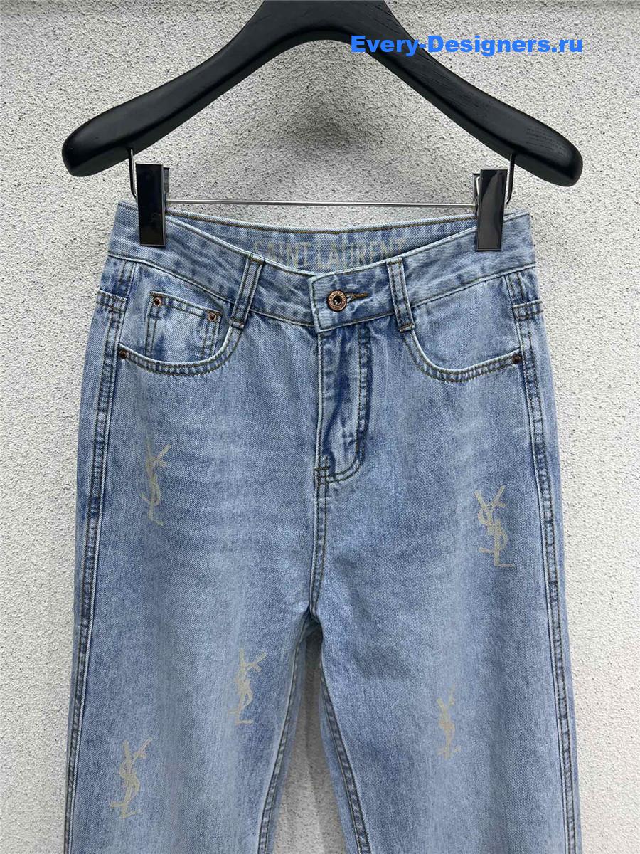 Y51 straight denim trousers