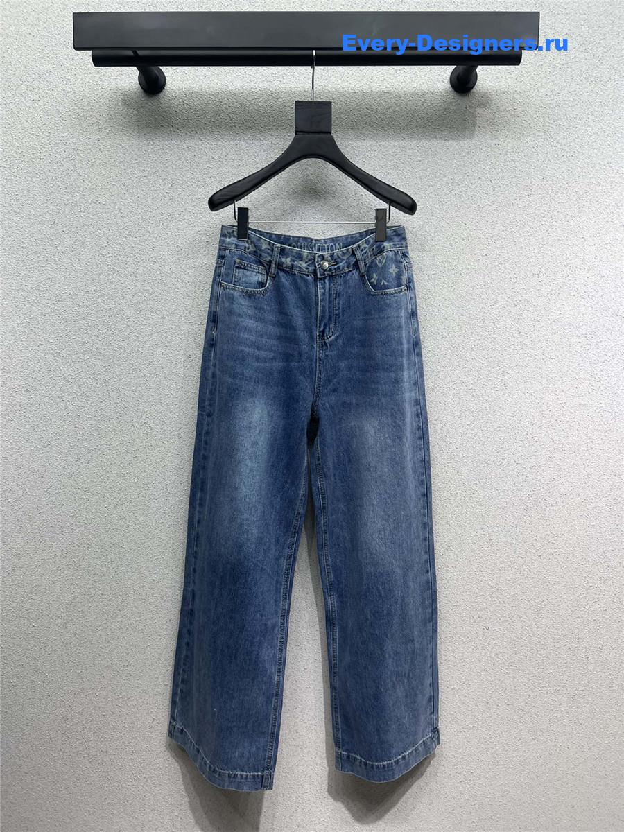 l0vis Vvtt0n lv denim straight wide-leg pants