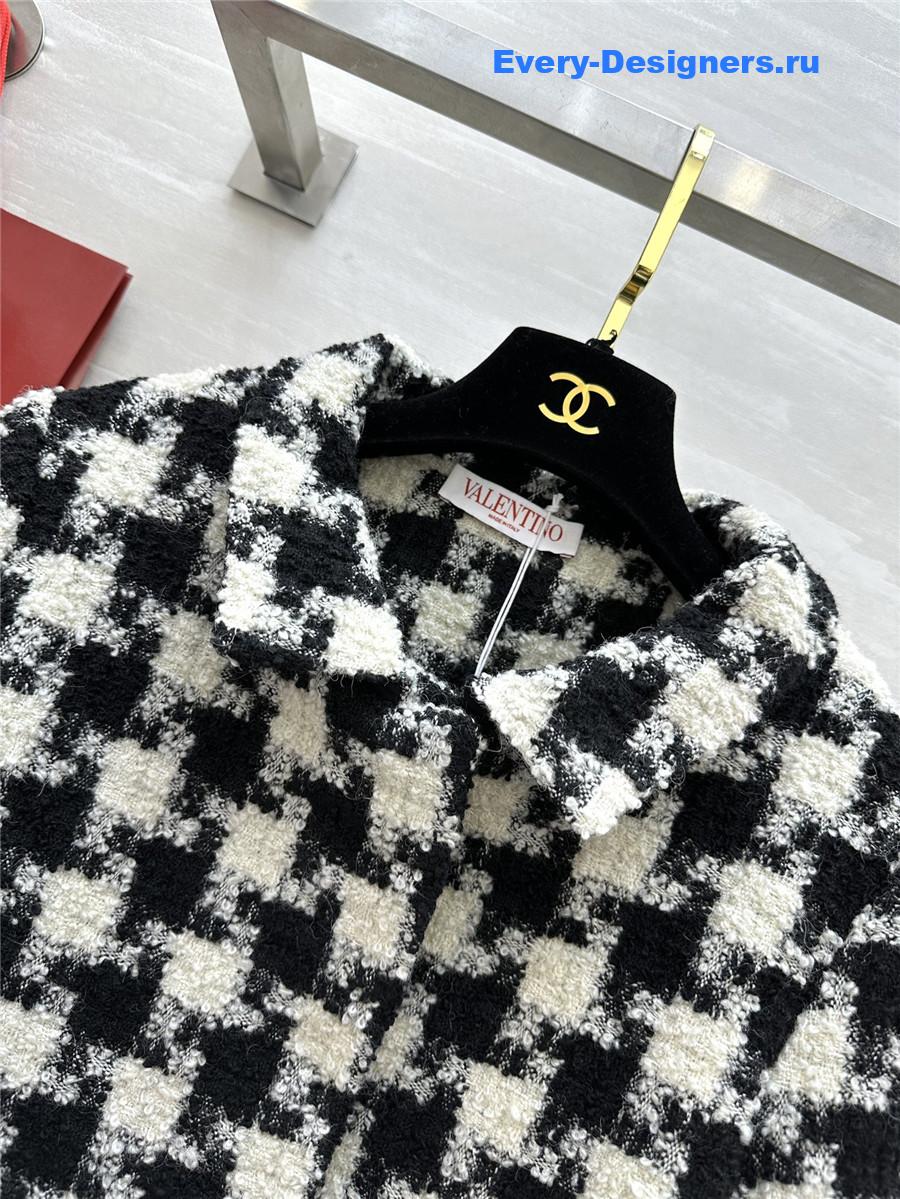Va1e*ntin0 houndstooth wool coat