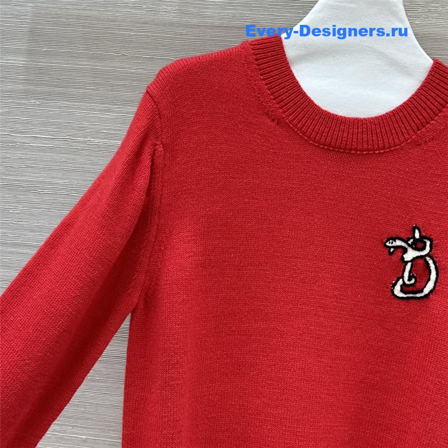 Bv*b*rry b snake wool sweater in red