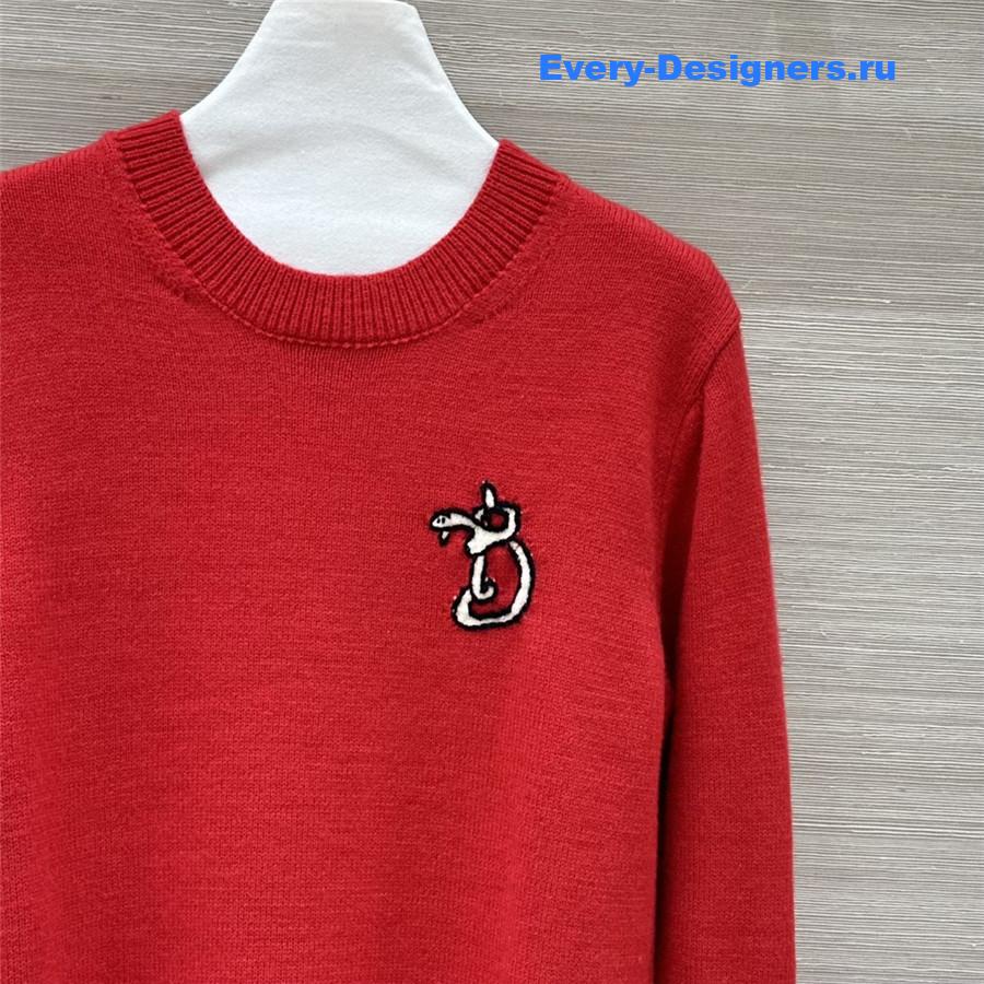 Bv*b*rry b snake wool sweater in red
