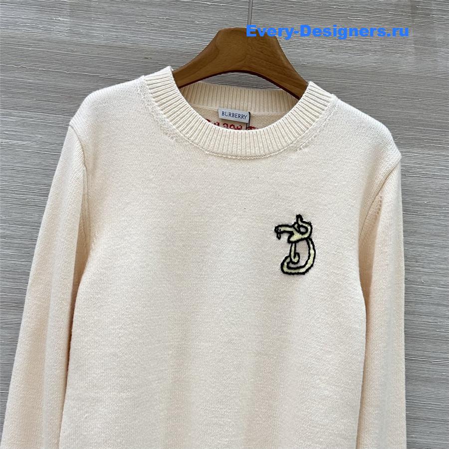 Bv*b*rry b snake wool sweater in natural
