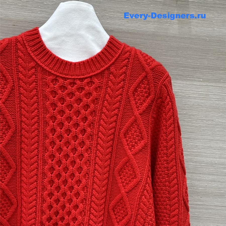 L0r0 P1ana cable cashmere sweater in red